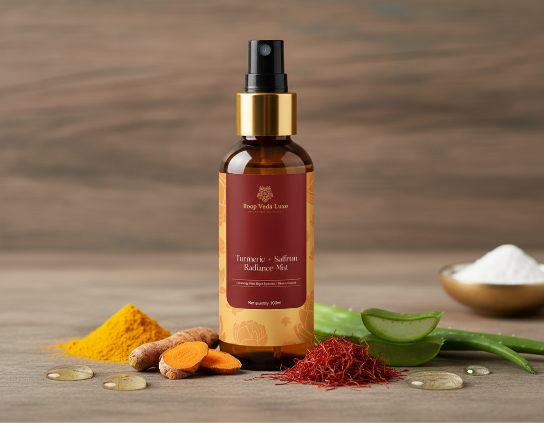 Turmeric Saffron Radiance Mist | Roop Veda Luxe